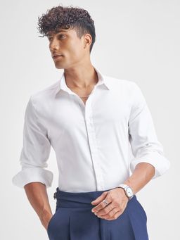 HIGHLANDER - Men White Solid Shirt