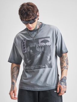 HIGHLANDER - Warner Bros Batman Men Grey Oversized T-shirt