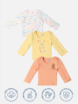 Nautinati - Infant Multi-Color Cotton Printed T-Shirt (Pack of 3)