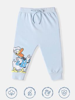 Nautinati - Infant Blue Cotton Donald Duck Printed Joggers