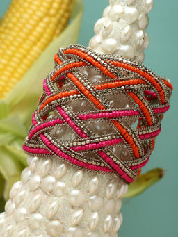 Moedbuille - Multi-Color Brass Silver Plating Contemporary Bracelet