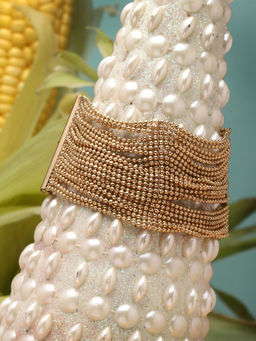Moedbuille - Gold Brass Gold Plating Statement Bracelet