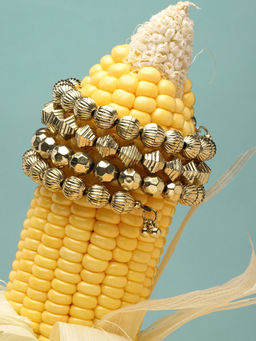 Moedbuille - Gold Brass Gold Plating Statement Bracelet