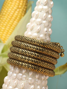 Moedbuille - Gold Brass Gold Plating Statement Bracelet