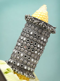 Moedbuille - Silver Brass Silver Plating Oxidised Bracelet