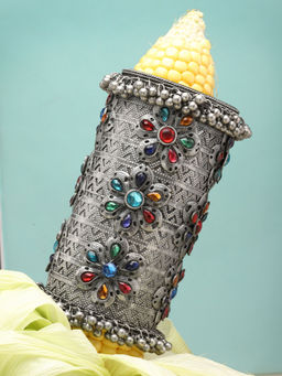 Moedbuille - Multi-Color Brass Silver Plating Oxidised Bracelet