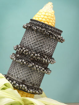 Moedbuille - Silver Brass Silver Plating Oxidised Bracelet