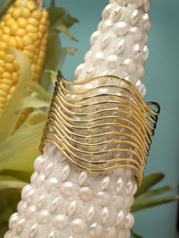 Moedbuille - Gold Brass Gold Plating Statement Bracelet