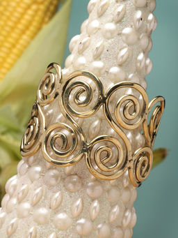 Moedbuille - Gold Brass Gold Plating Statement Bracelet