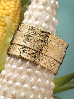 Moedbuille - Gold Brass Gold Plating Statement Bracelet