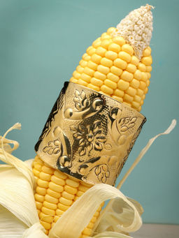 Moedbuille - Gold Brass Gold Plating Statement Bracelet