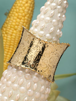 Moedbuille - Gold Brass Gold Plating Statement Bracelet