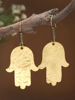 Moedbuille - Gold Brass Gold Plating Stones Earrings