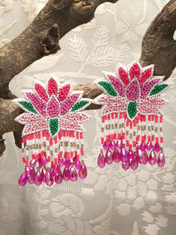 Moedbuille - Pink Brass No Plating Contemporary Earrings