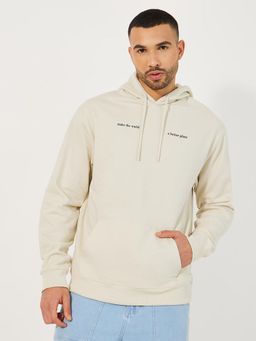 Styli - Men Fleece Relaxed Fit Hoodie