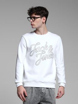 Jack & Jones - White Regular Fit Sweatshirt
