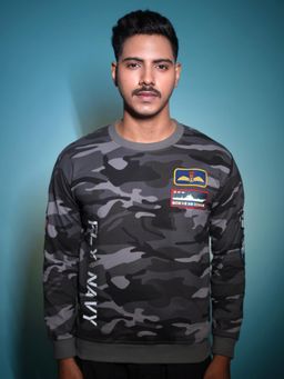 A47 - Indian Naval Aviation : Aviator Camo Grey Sweatshirt