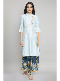 Aurelia - Blue Floral Print Kurta