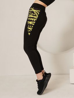 Clovia - Activewear Ankle Length Sports Tights - Black