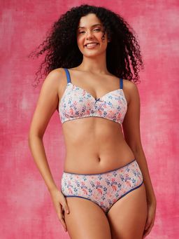 Clovia - Padded Non-Wired Multiway T-shirt Bra and Hipster Panty (Multi-Color) (Set of 2)