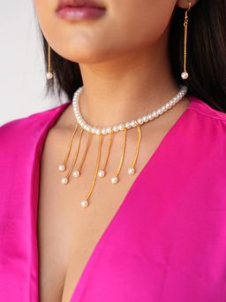 BINNI - Elora Lustrous Elegant Pearl Necklace Set