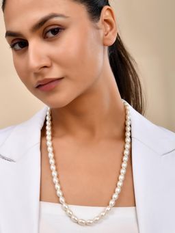 Silvermerc Designs - Classic White Pearl Beaded Necklace