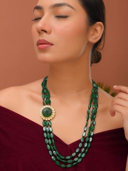 Silvermerc Designs - Traditional Triple Layer Mala Necklace For Women
