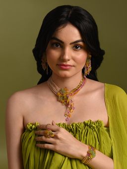 House of D'oro - Colourful Stone Beaded Choker For Women