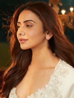 Accessher - Silver Plated Rhinestone Adjustable Clip On Nose Pin