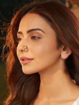 Accessher - Oxidized Gold Round Clip On Nose Pin