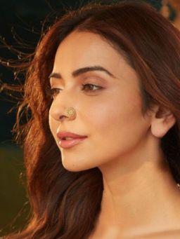 Accessher - Antique Oxidized Gold Textured Clip On Nose Pin