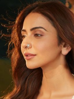 Accessher - Antique Oxidized Silver Star Clip On Nose Pin