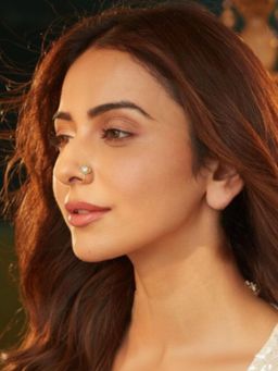 Accessher - Antique Oxidized Gold Solitaire Clip On Nose Pin