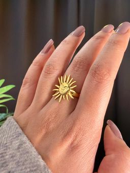 ISHKAARA - Gold Plated Sun Shine Ring