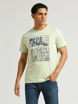 Pepe Jeans - Green Waylon Photographic Printed T-Shirt