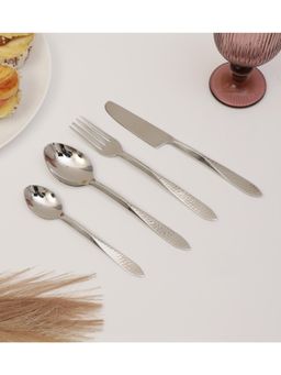 De Maison Decor - DUNE HAMMERED Cutlery Set Silver