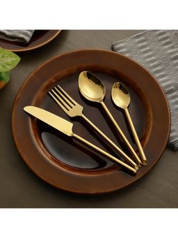 De Maison Decor - Sleek Cut Cutlery Set Gold