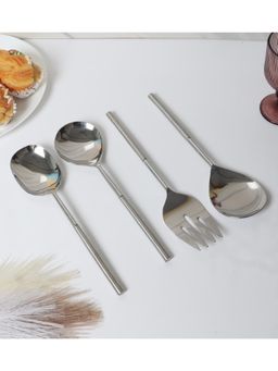 De Maison Decor - Lark Cutlery Serving Set Silver