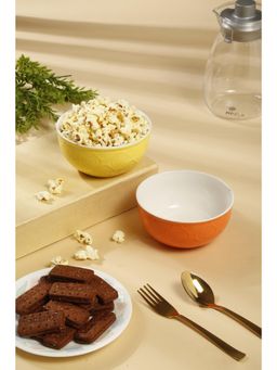 ARRABI - Premium Multi Pack of 2 Floral Ceramic Serving Bowl Set