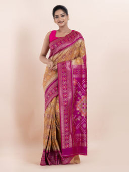 KAVVYA - Mustard Woven The Poetry Of Fashion Saree with Unstitched Blouse