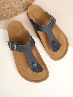 MOZAFIA - Men Classic Black Buckle Sandals