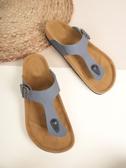 MOZAFIA - Men Classic Grey Buckle Sandals