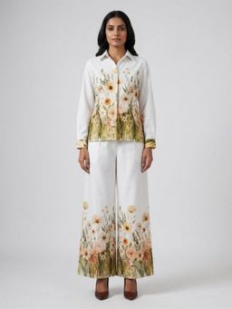 GAIIA - White Floral Print Co-Ord Set