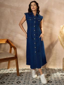 StyleStone - Women'S Blue Denim Dress