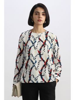 Allen Solly - Women White Print Formal Top