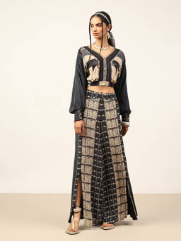 Ritu Kumar - Multi-Color Mashrudhari Co-Ord Set
