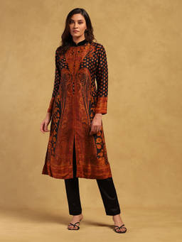 Ritu Kumar - Rust Mehroz Kurta with Pant