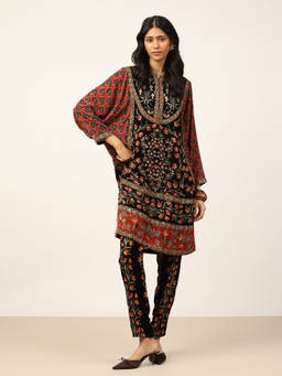Ritu Kumar - Black Albina Kurta with Pant