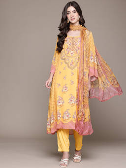 Ritu Kumar - Yellow Pratika Kurta with Pant and Dupatta