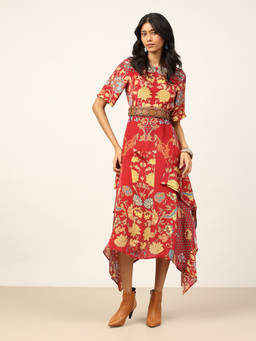 Ritu Kumar - Red Calico K Dress